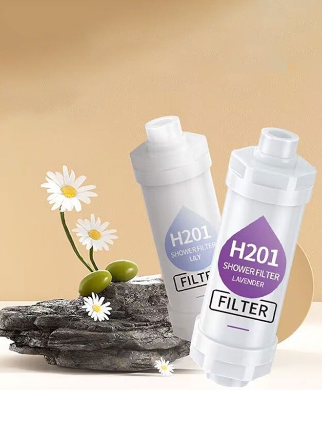 H201 General Shower Head Filter, Dry Skin & Hair Loss Relief, Lavender+Blueberry+Pine Forest Scent, Easy To Install, 3PCS For Daily Use - Image 5